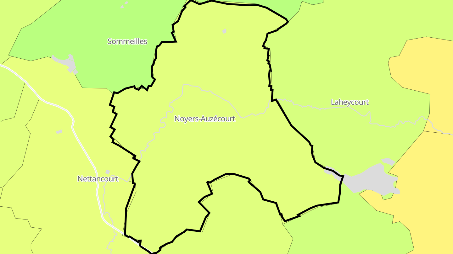 Carte des prix de l'immobilier Noyers-Auzécourt