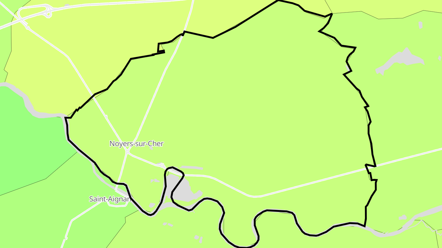 Carte des prix de l'immobilier Noyers-sur-Cher