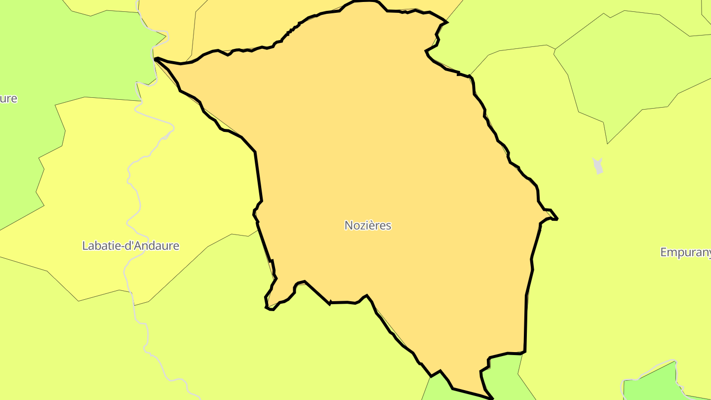 Carte des prix de l'immobilier Nozières