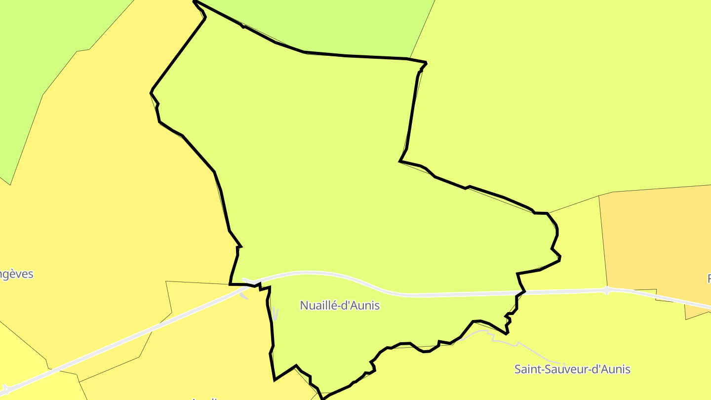 Carte des prix de l'immobilier Nuaillé-d'Aunis