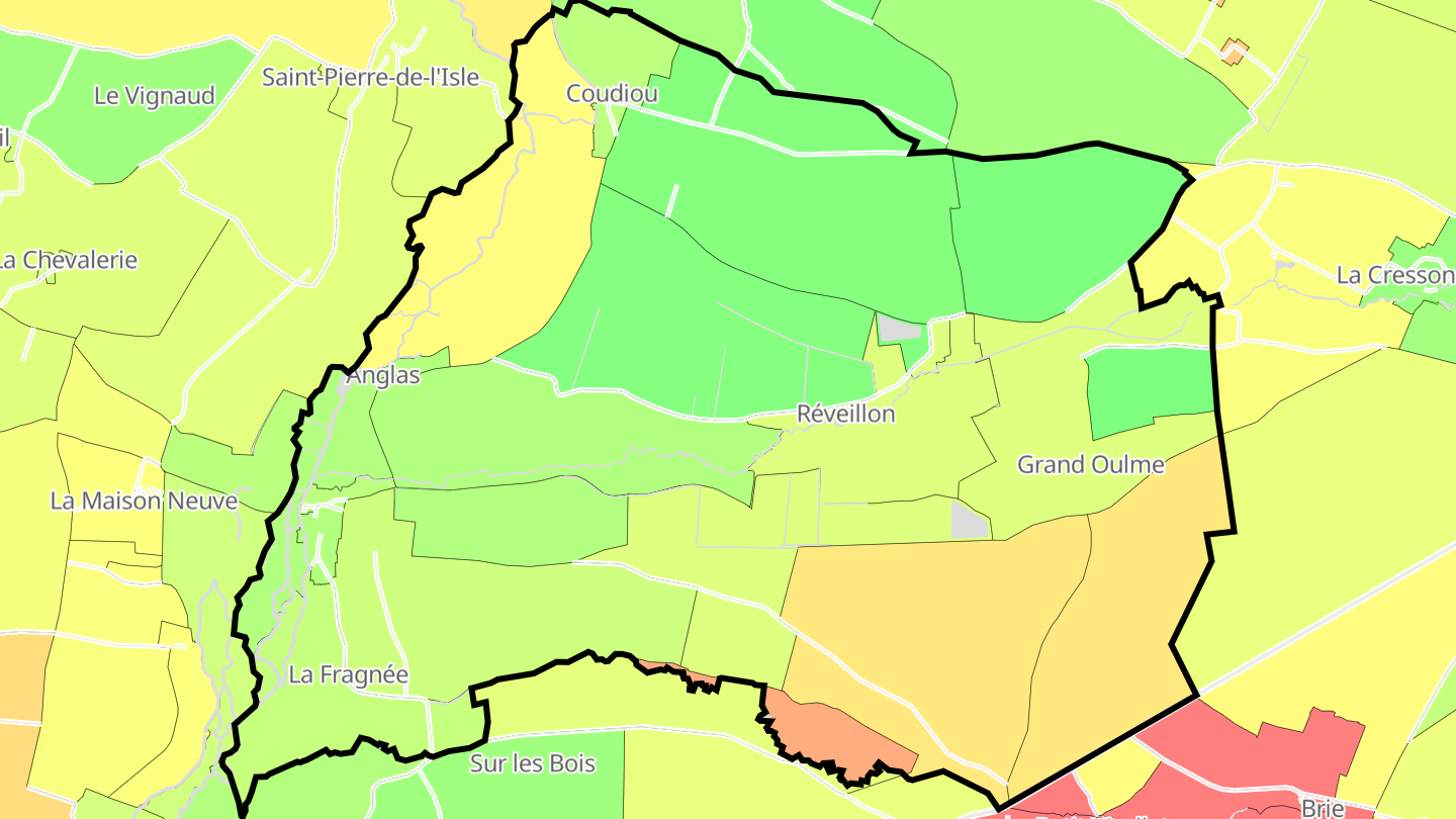 Carte des prix de l'immobilier Nuaillé-sur-Boutonne
