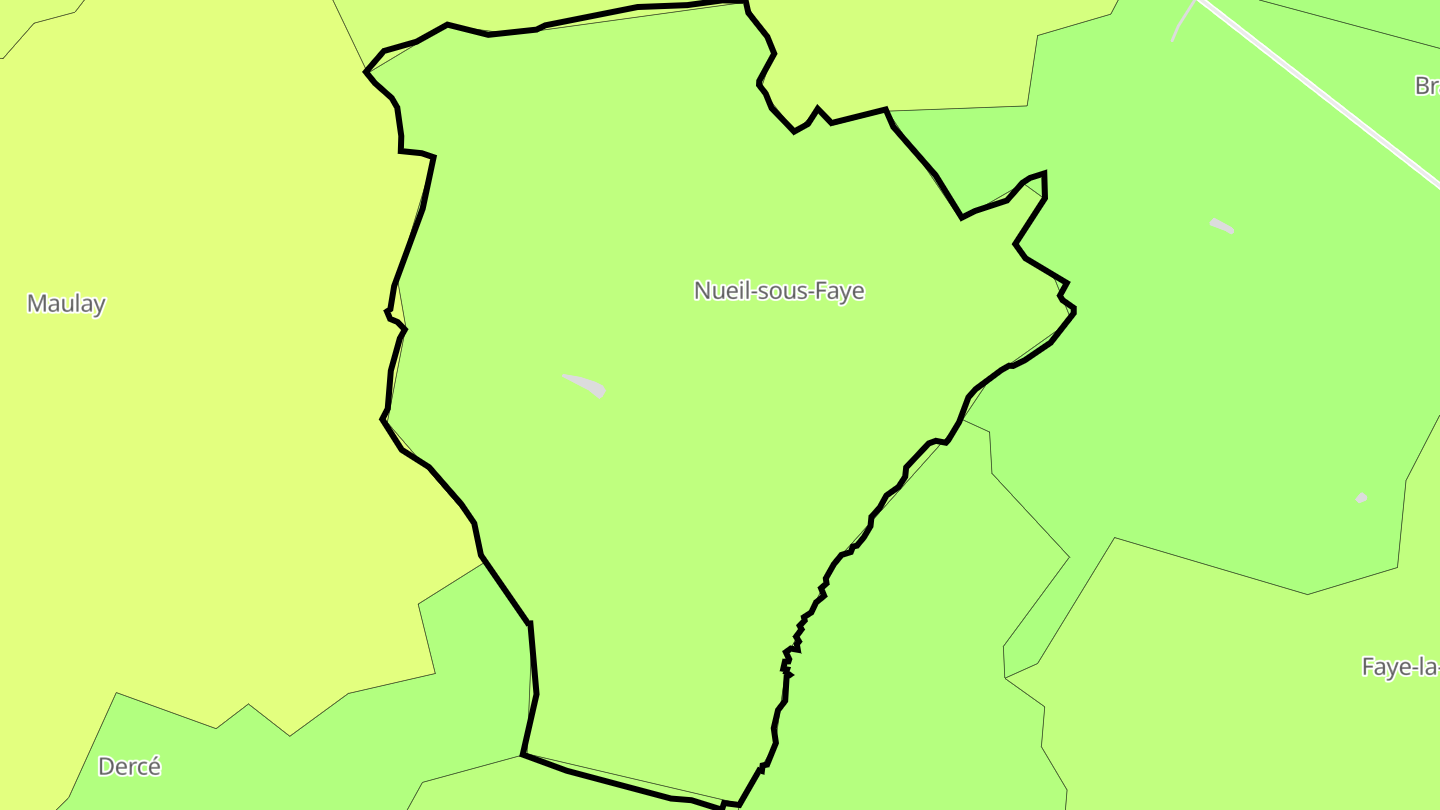 Carte des prix de l'immobilier Nueil-sous-Faye