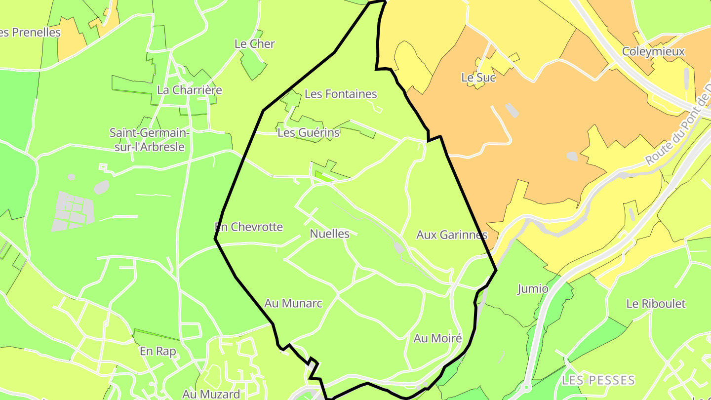 Carte des prix de l'immobilier Nuelles