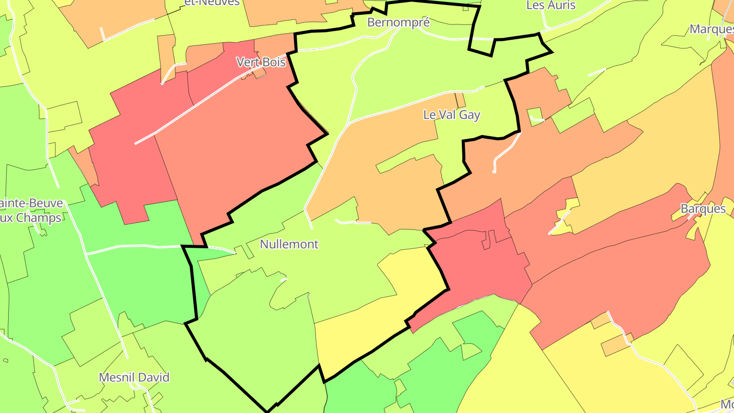 Carte des prix de l'immobilier Nullemont