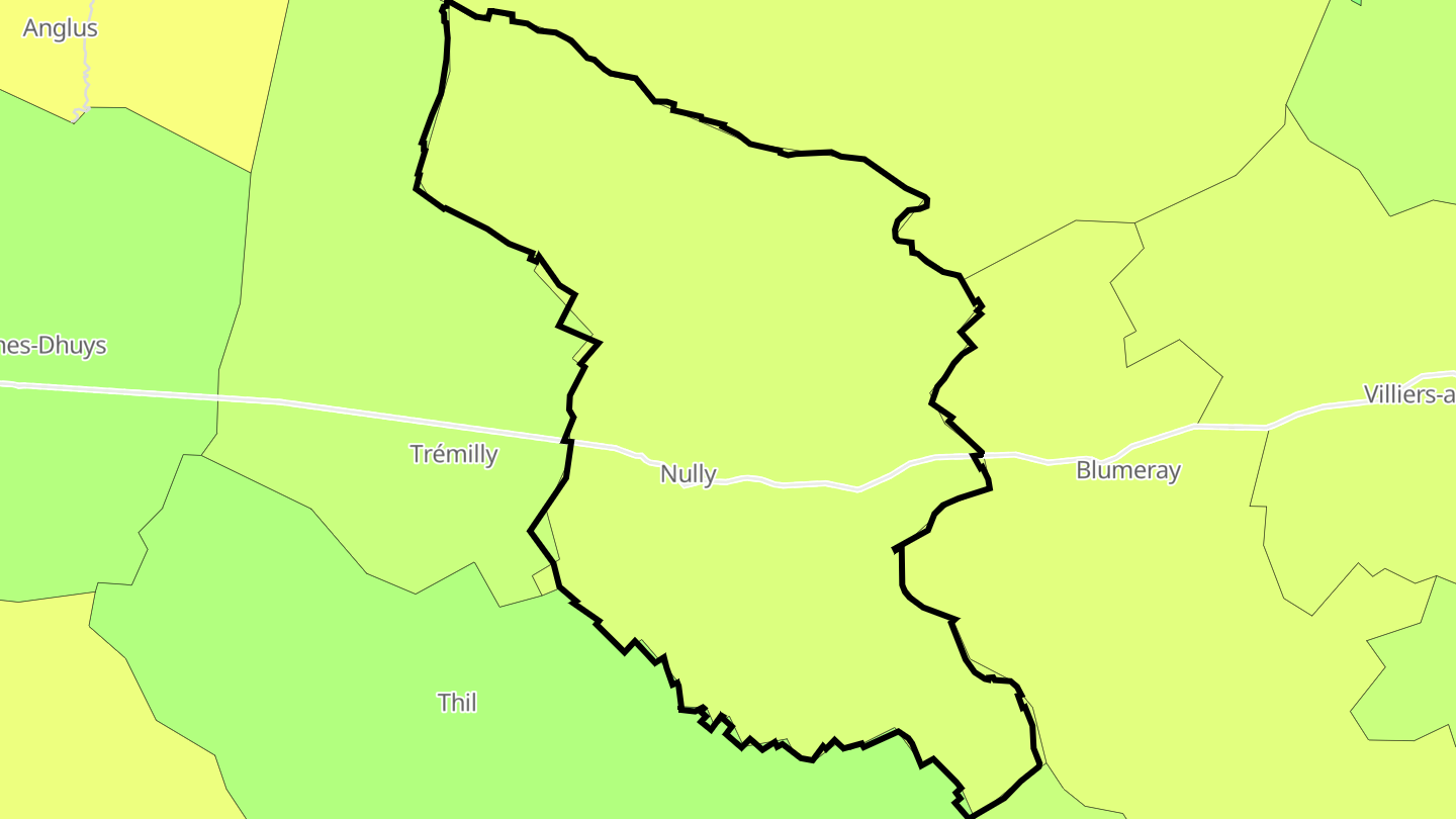 Carte des prix de l'immobilier Nully