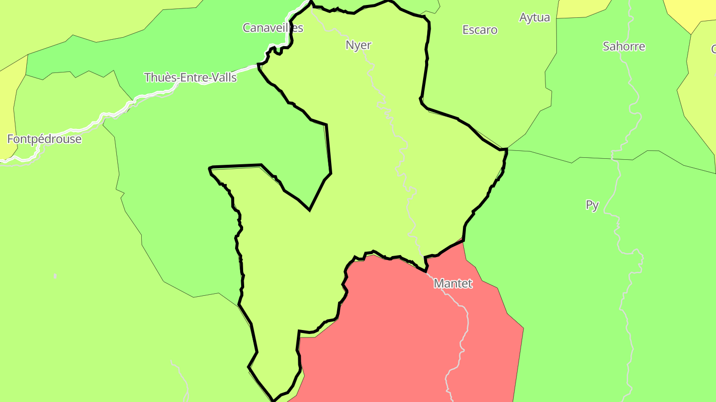 Carte des prix de l'immobilier Nyer