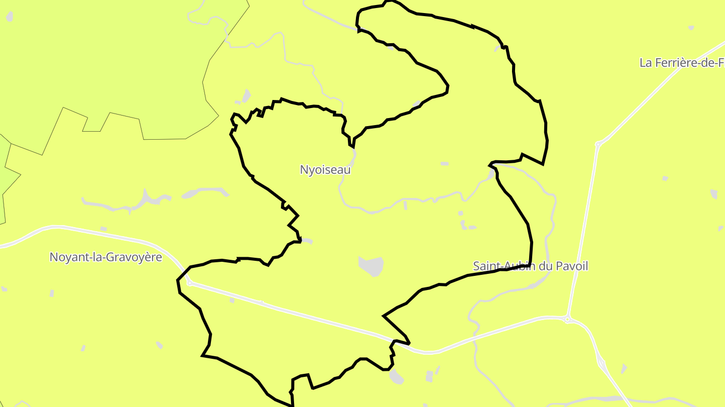 Carte des prix de l'immobilier Nyoiseau