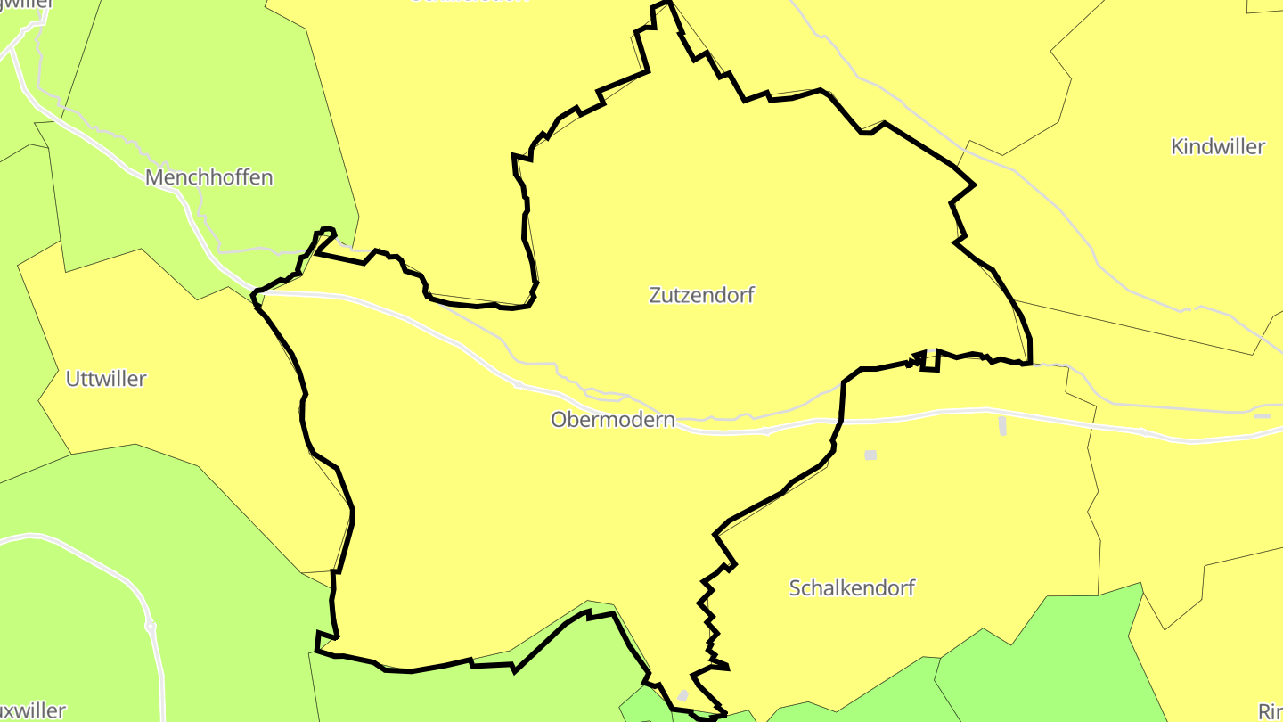 Carte des prix de l'immobilier Obermodern-Zutzendorf