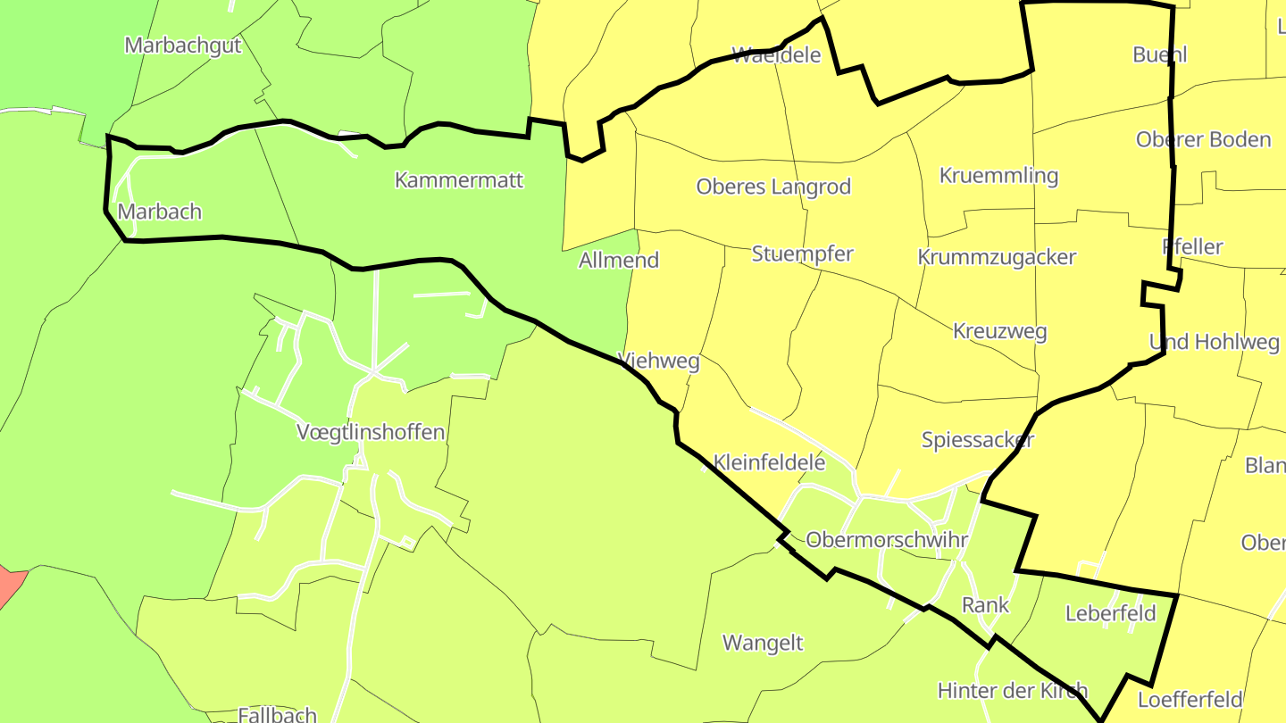 Carte des prix de l'immobilier Obermorschwihr