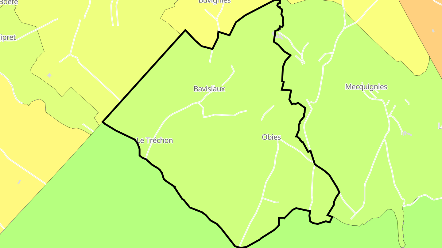 Carte des prix de l'immobilier Obies