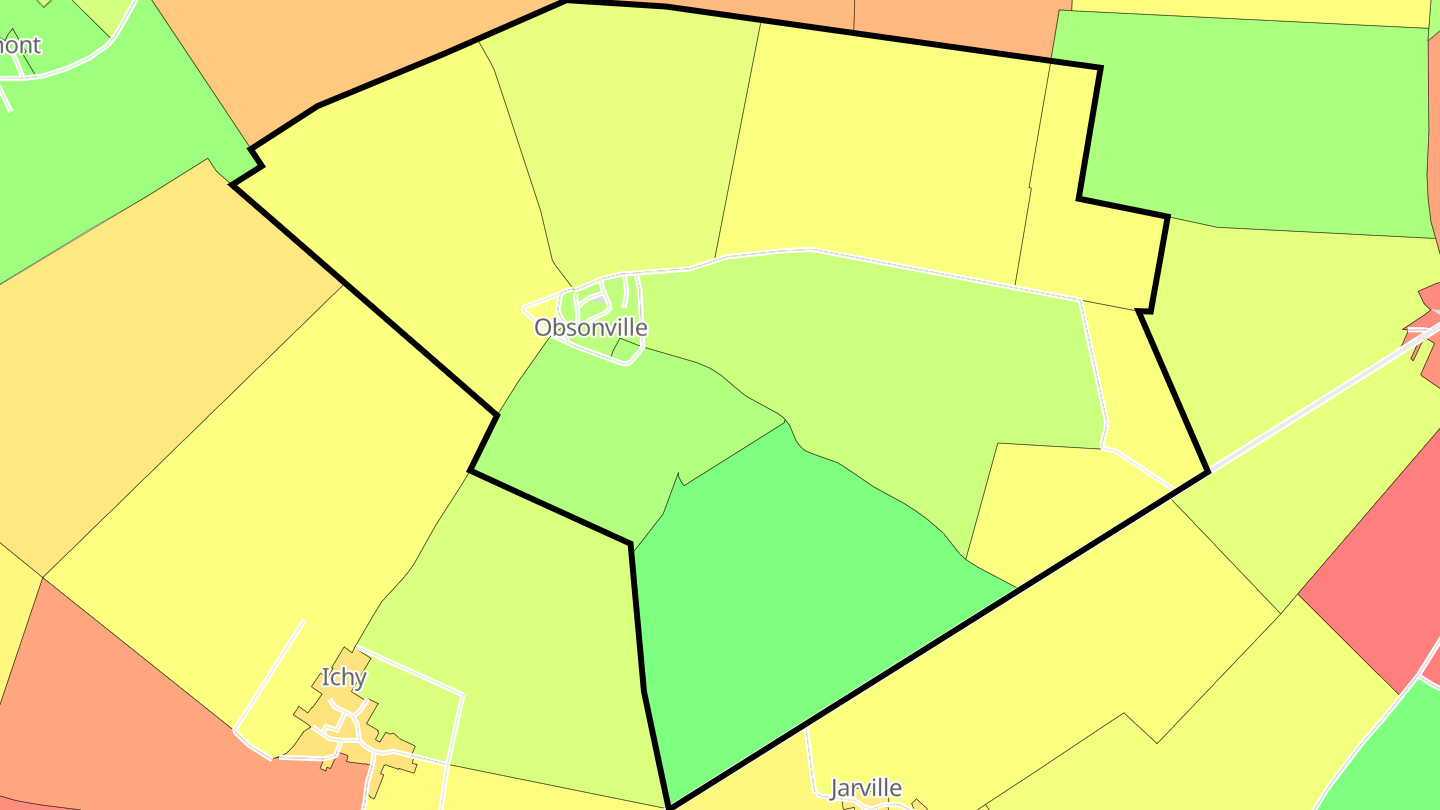 Carte des prix de l'immobilier Obsonville