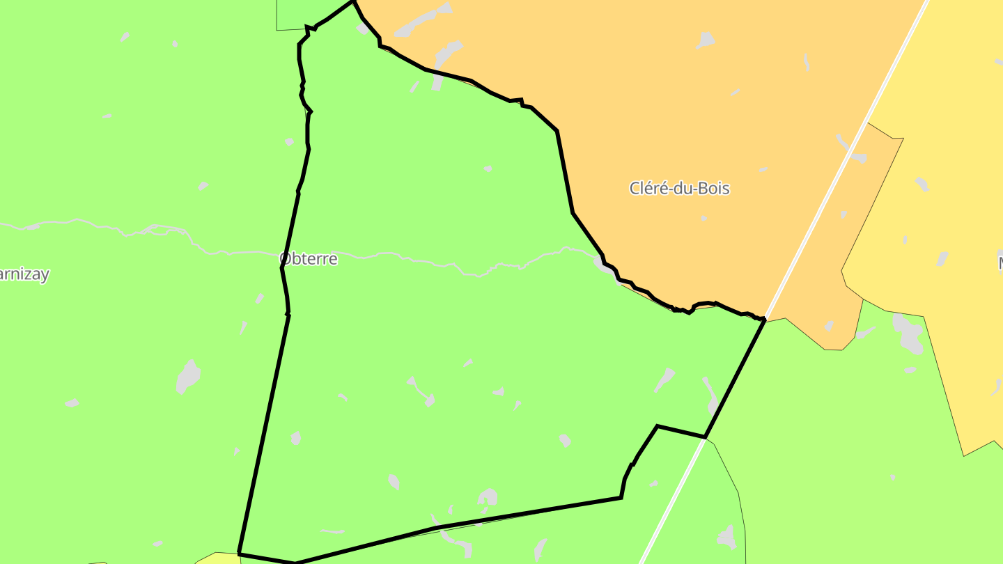 Carte des prix de l'immobilier Obterre
