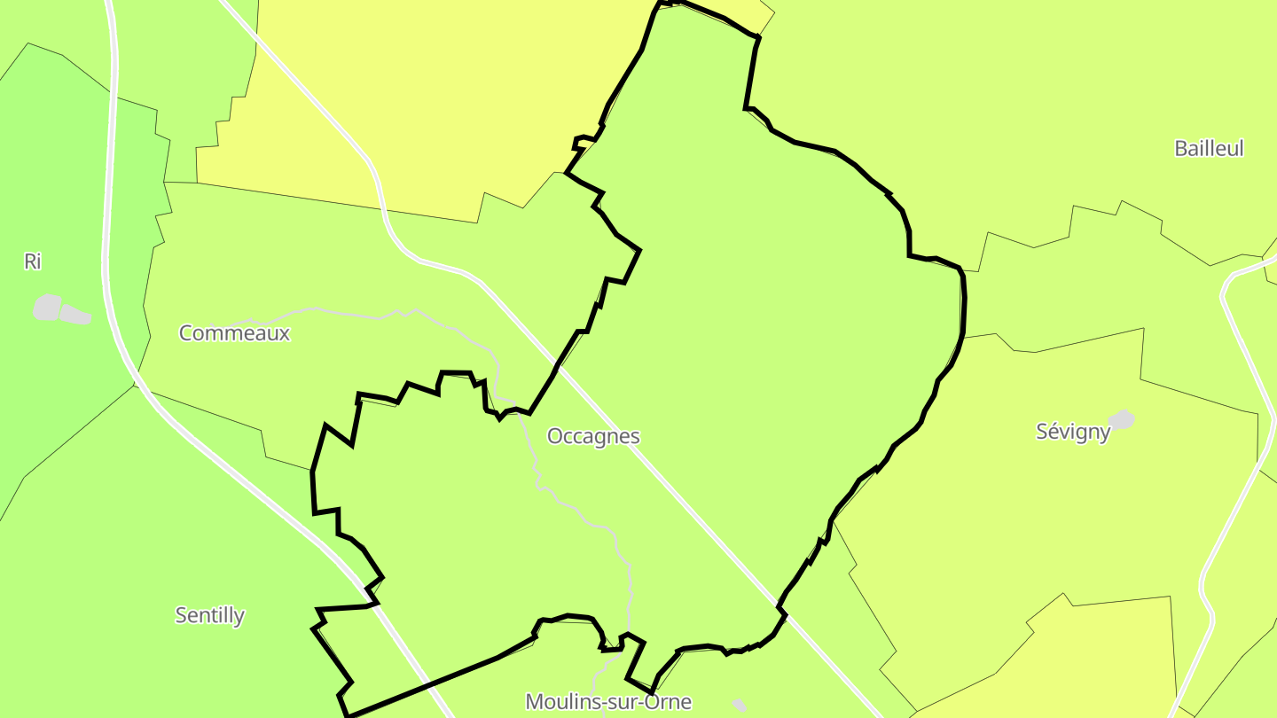 Carte des prix de l'immobilier Occagnes