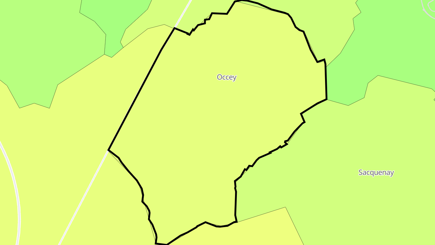 Carte des prix de l'immobilier Occey