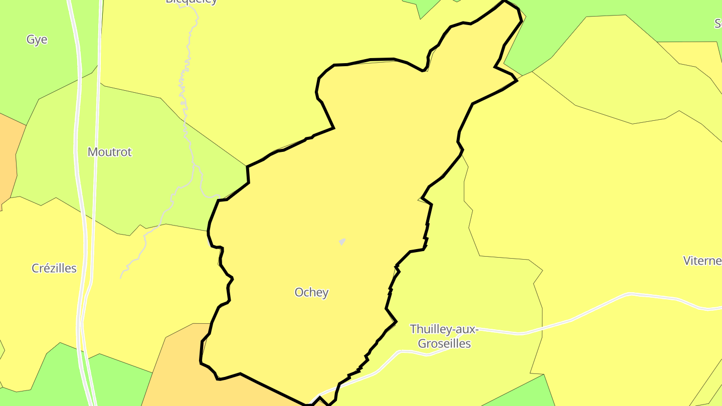 Carte des prix de l'immobilier Ochey