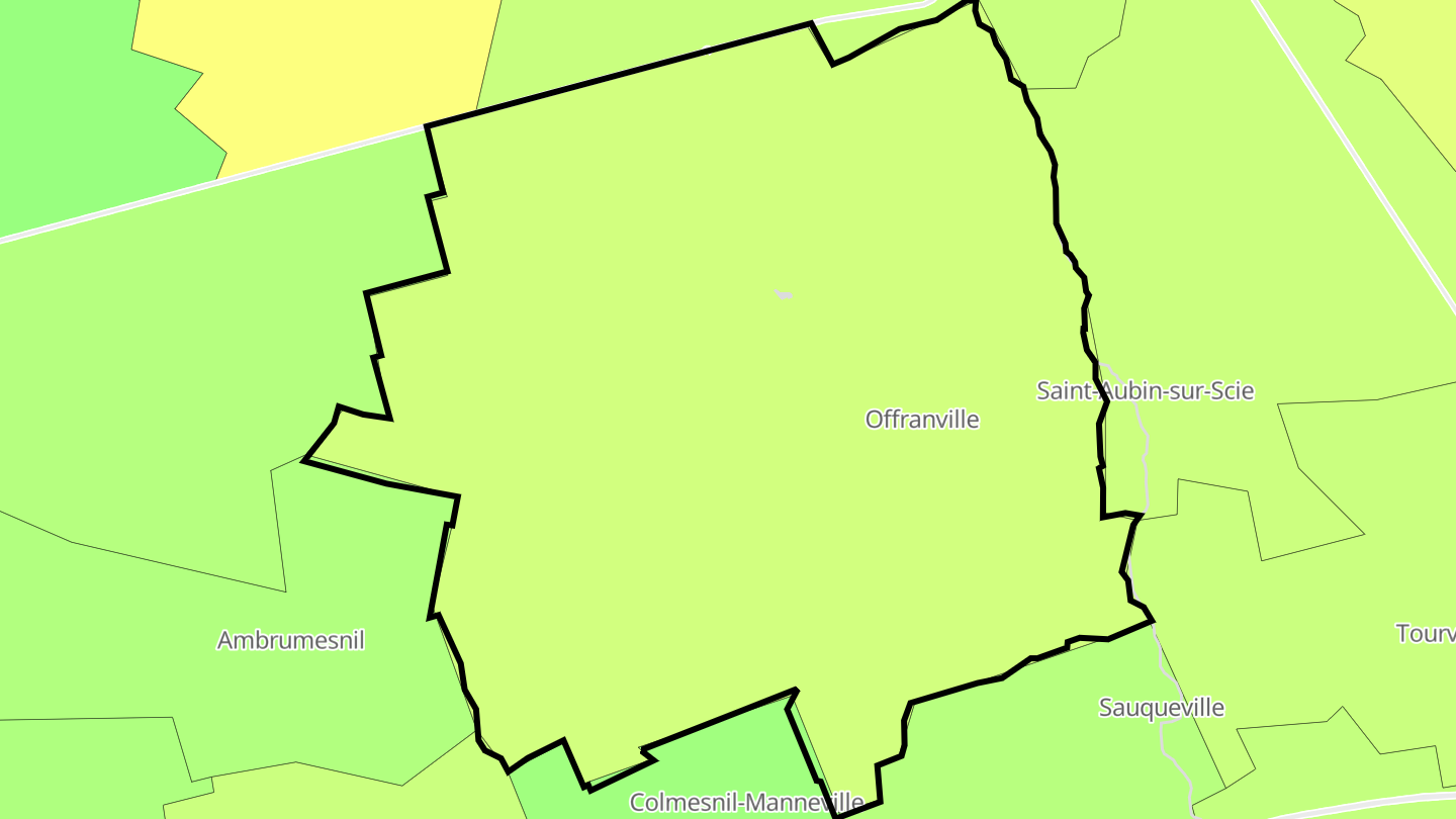 Carte des prix de l'immobilier Offranville