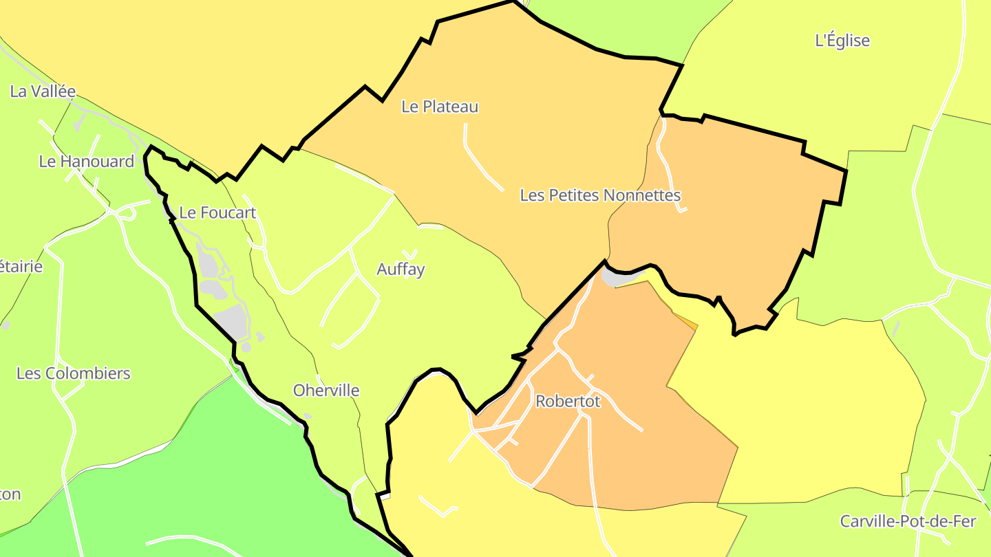 Carte des prix de l'immobilier Oherville