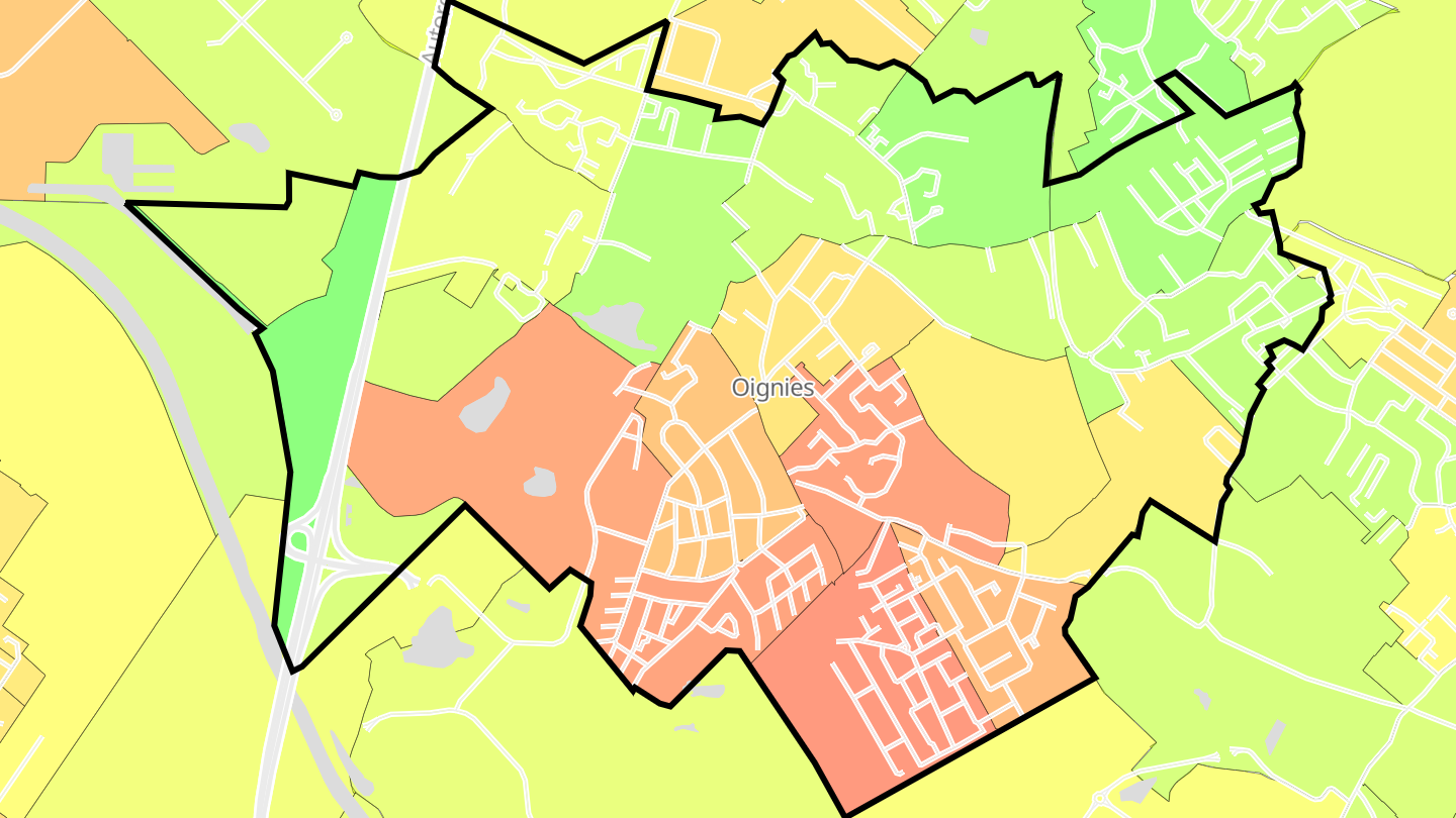 Carte des prix de l'immobilier Oignies