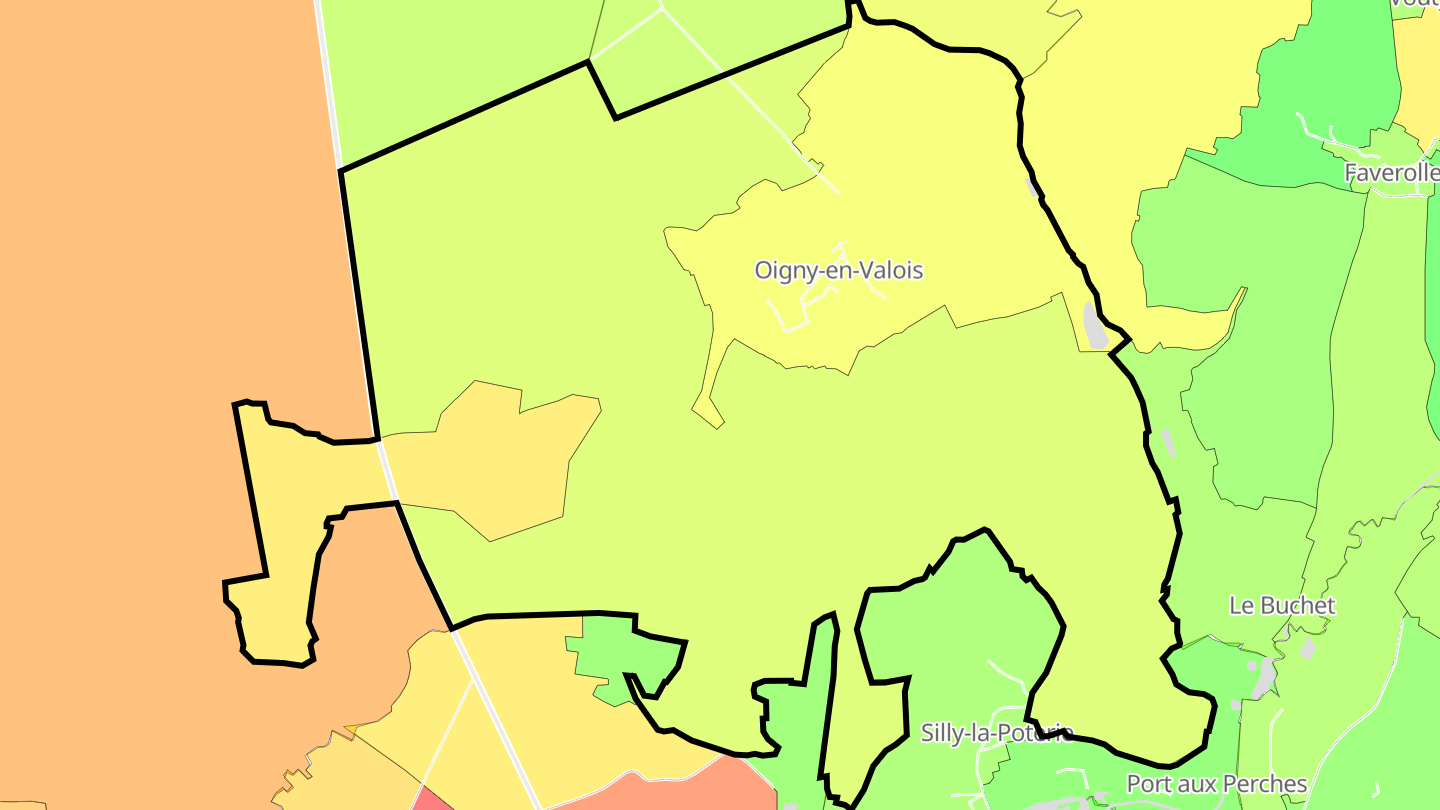 Carte des prix de l'immobilier Oigny-en-Valois