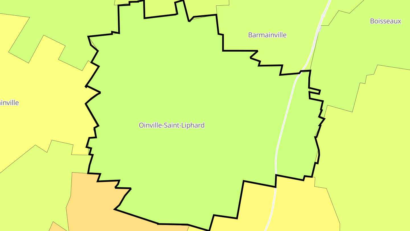 Carte des prix de l'immobilier Oinville-Saint-Liphard