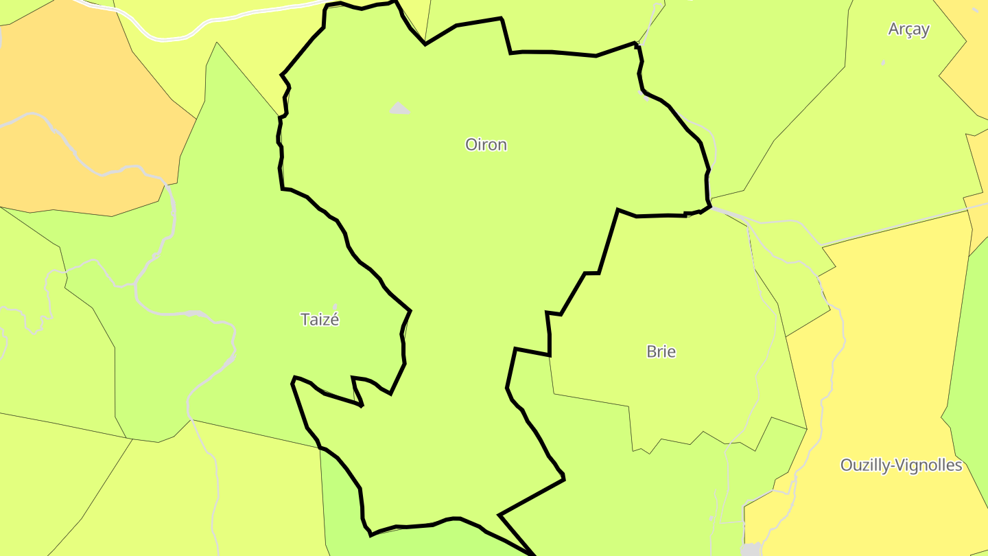 Carte des prix de l'immobilier Oiron