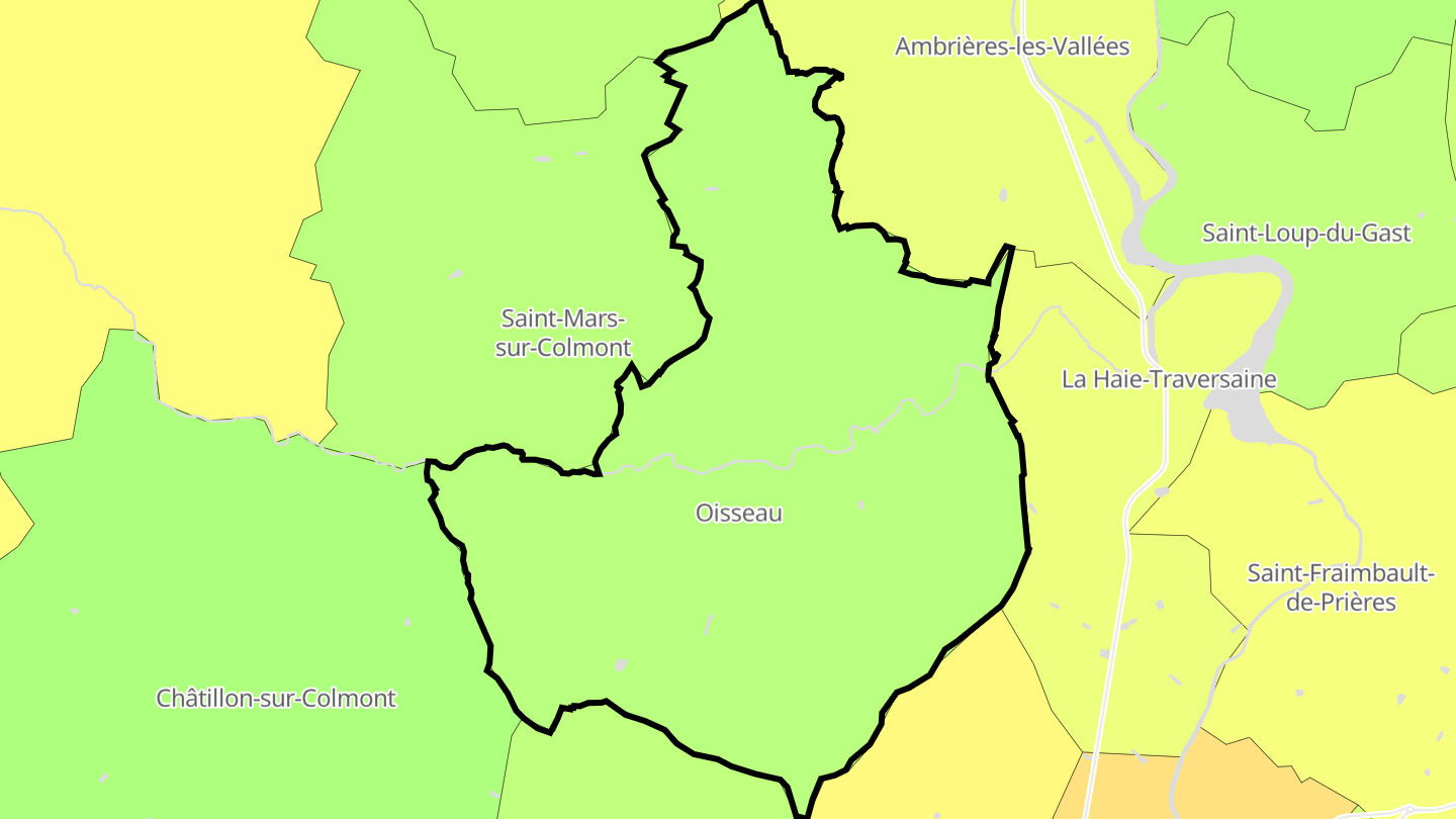 Carte des prix de l'immobilier Oisseau
