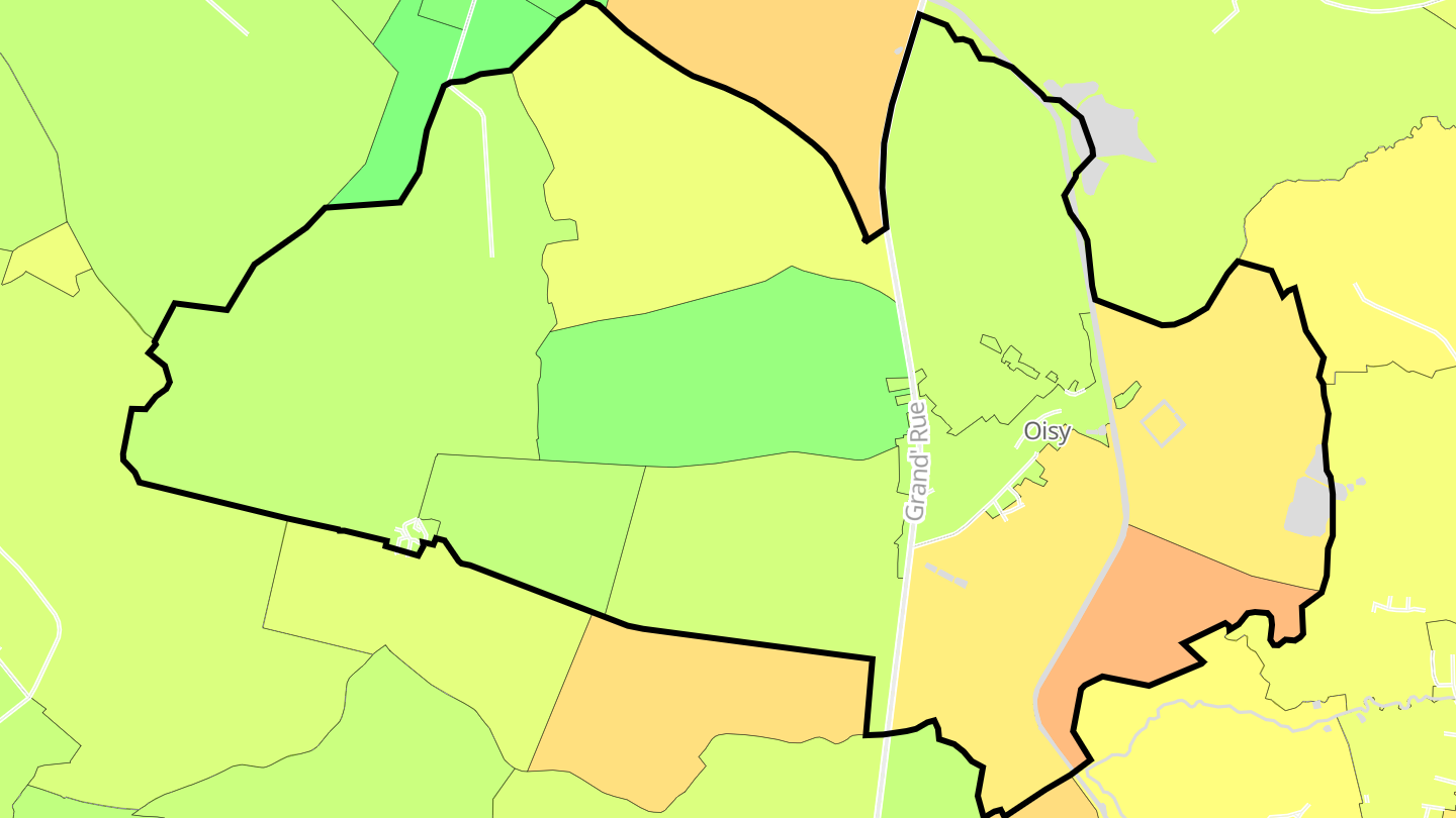 Carte des prix de l'immobilier Oisy