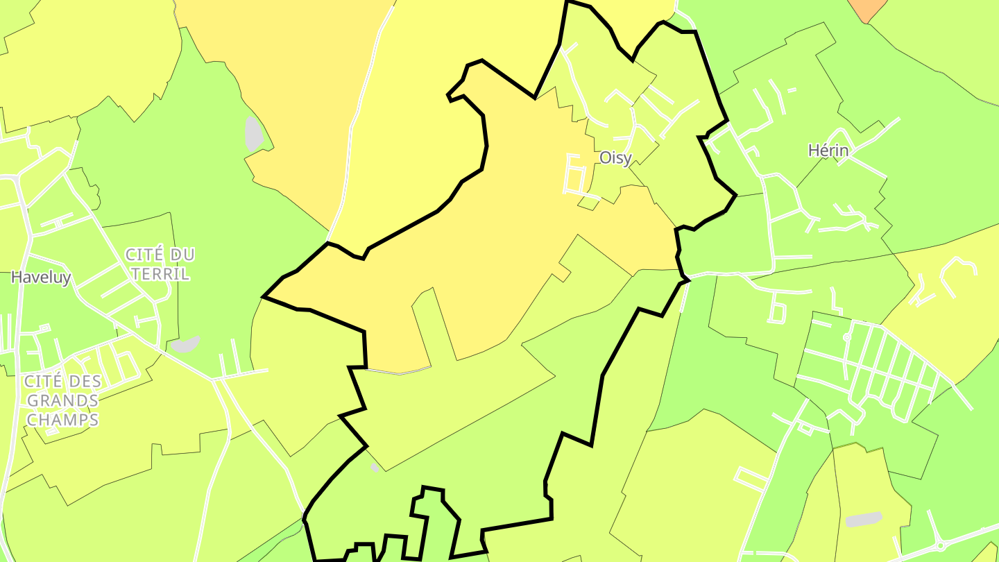 Carte des prix de l'immobilier Oisy