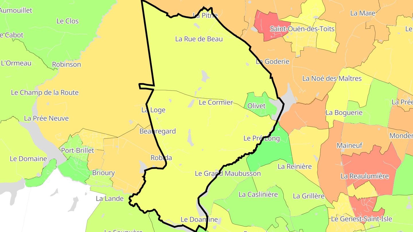Carte des prix de l'immobilier Olivet