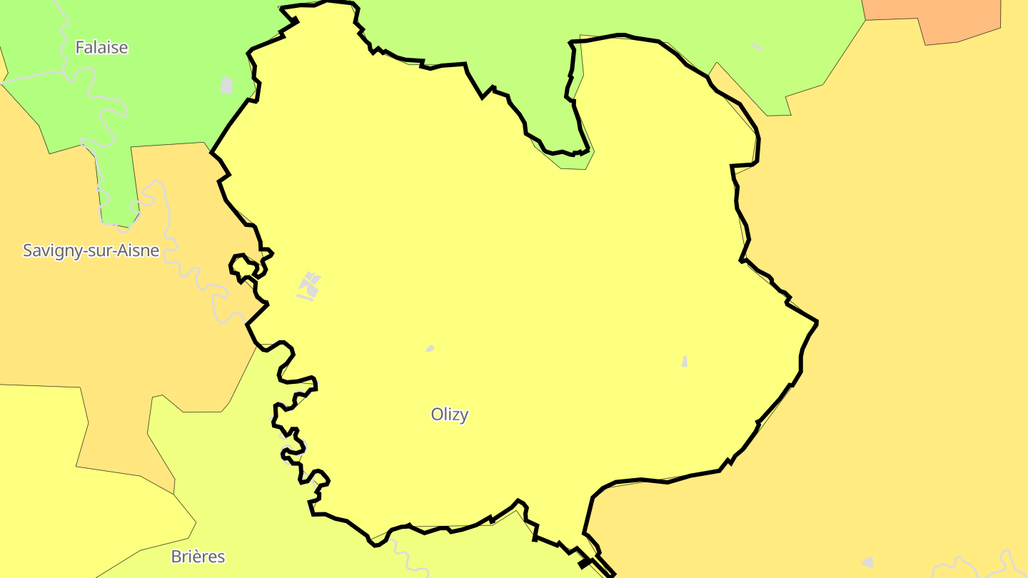 Carte des prix de l'immobilier Olizy-Primat
