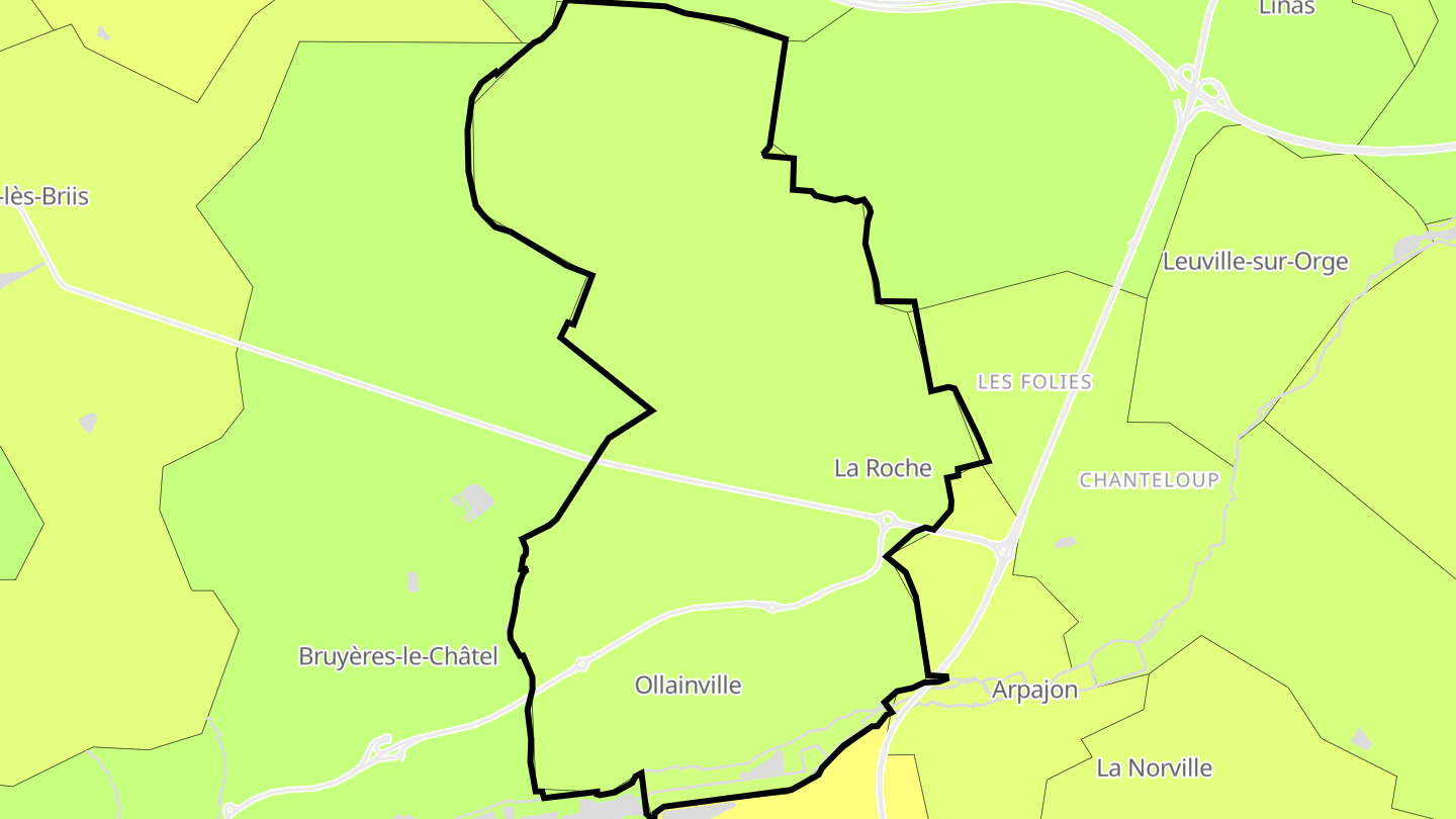 Carte des prix de l'immobilier Ollainville