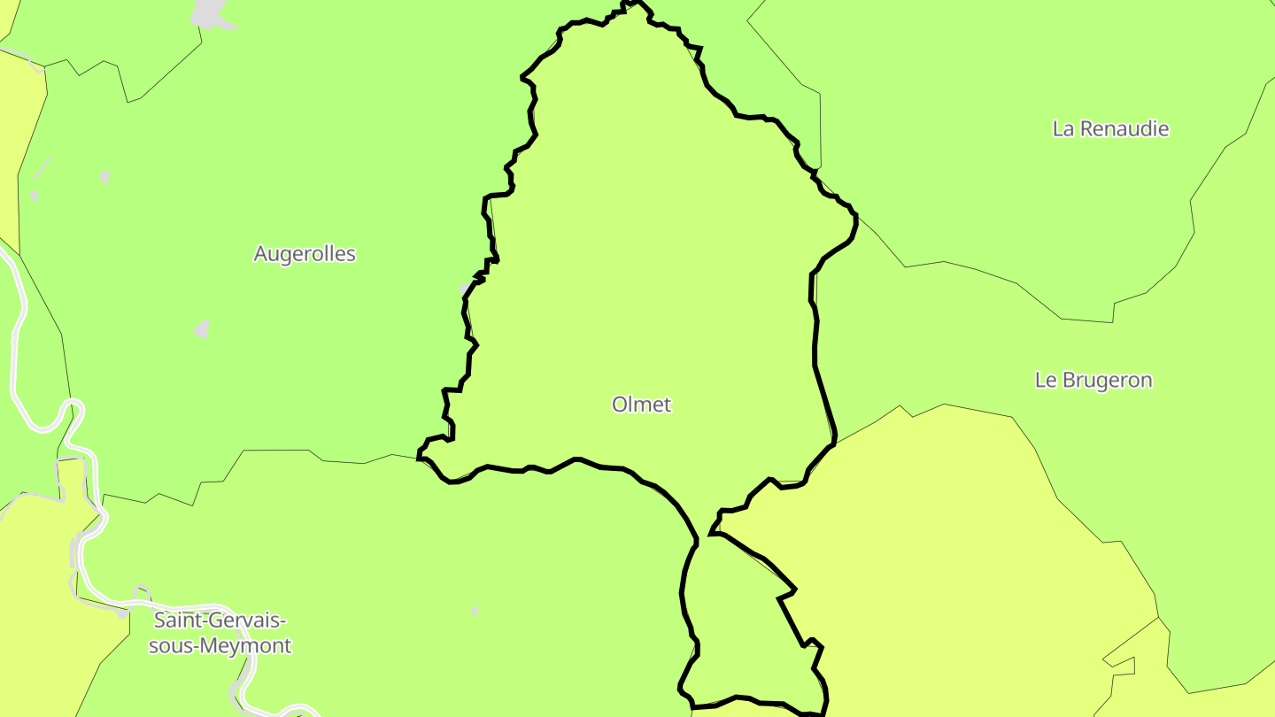 Carte des prix de l'immobilier Olmet