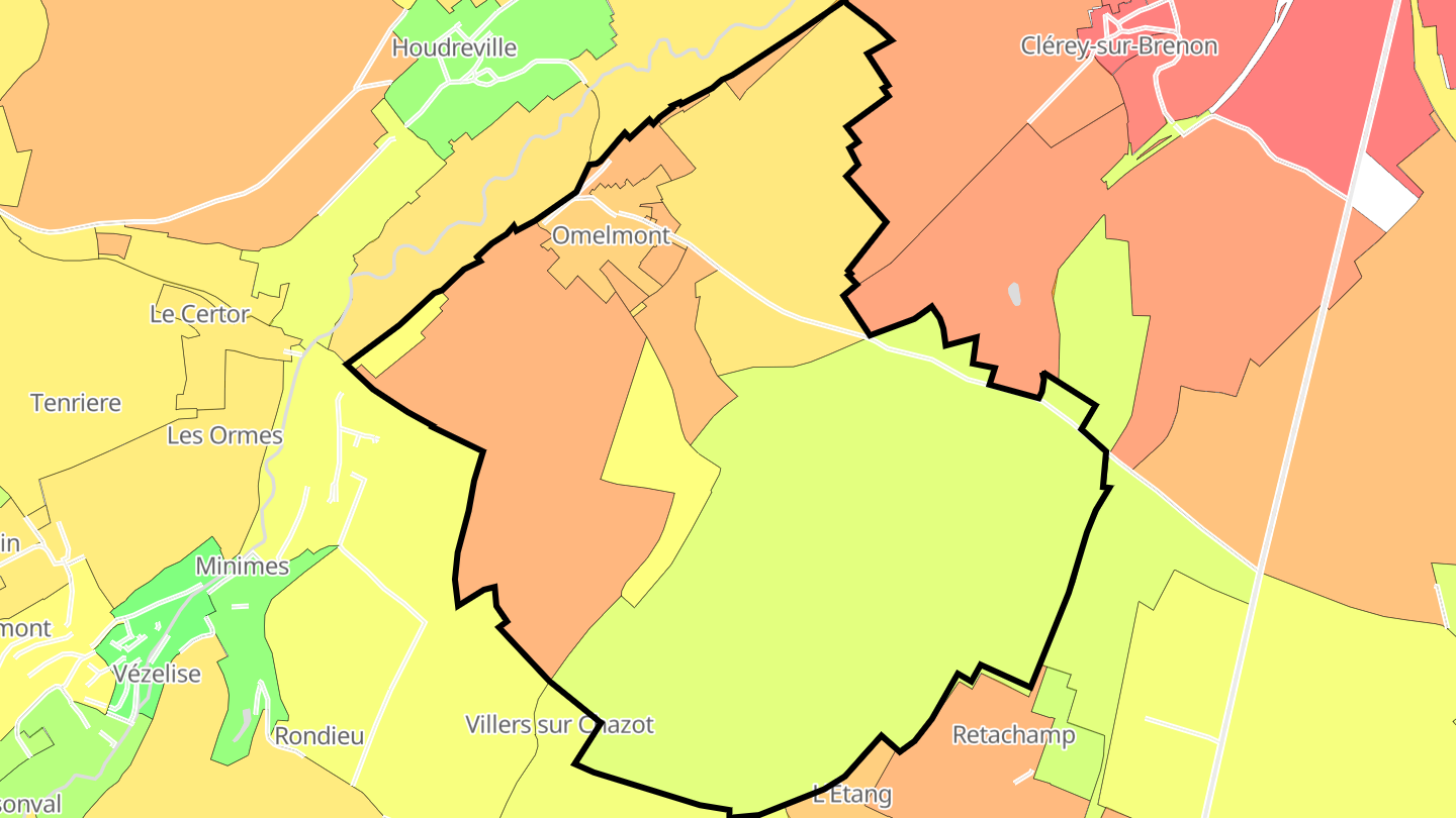 Carte des prix de l'immobilier Omelmont