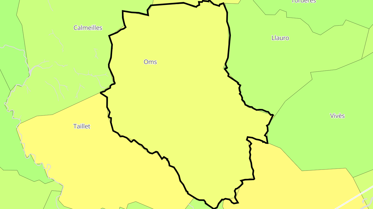 Carte des prix de l'immobilier Oms