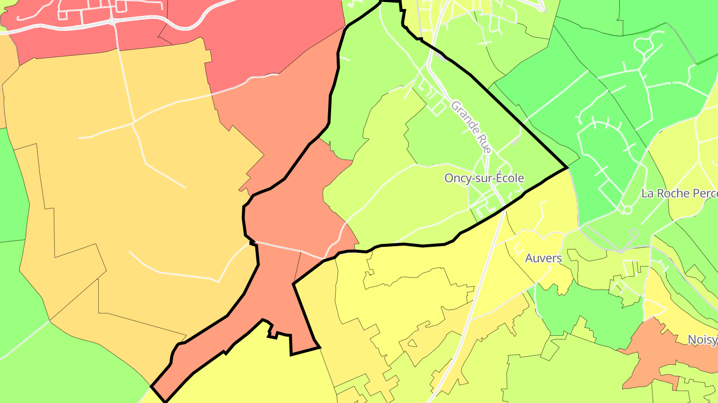 Carte des prix de l'immobilier Oncy-sur-École