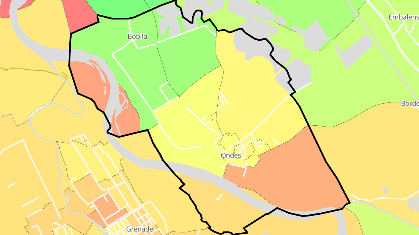 Carte des prix de l'immobilier Ondes
