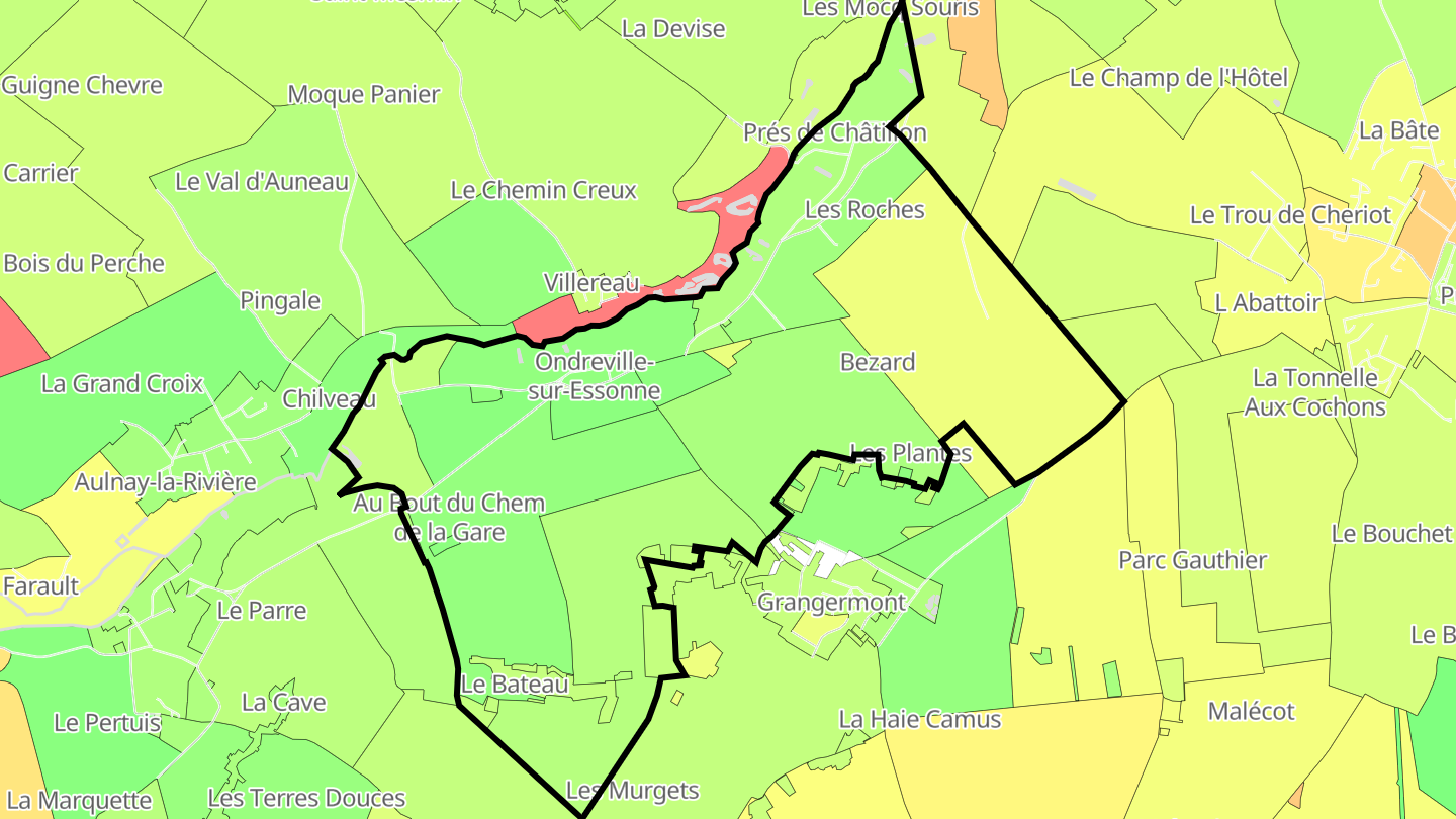 Carte des prix de l'immobilier Ondreville-sur-Essonne