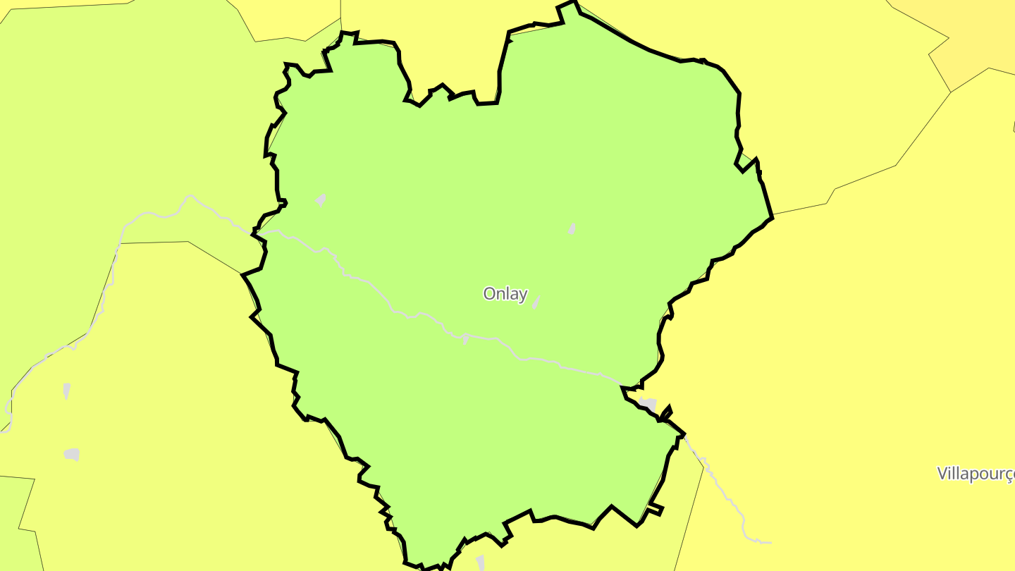 Carte des prix de l'immobilier Onlay