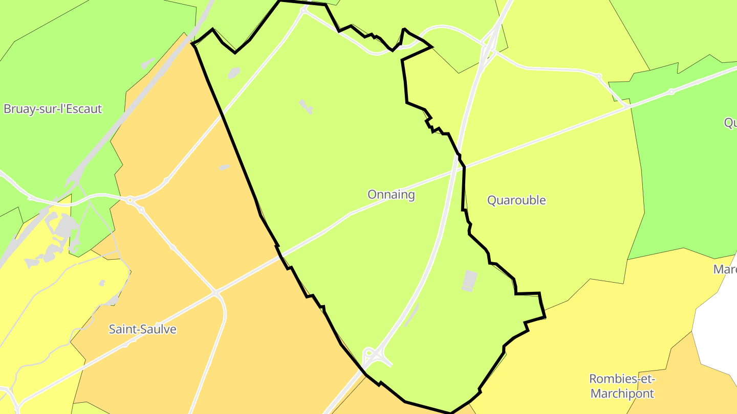 Carte des prix de l'immobilier Onnaing