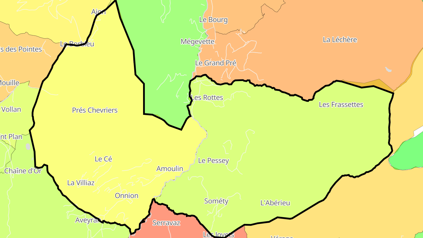 Carte des prix de l'immobilier Onnion