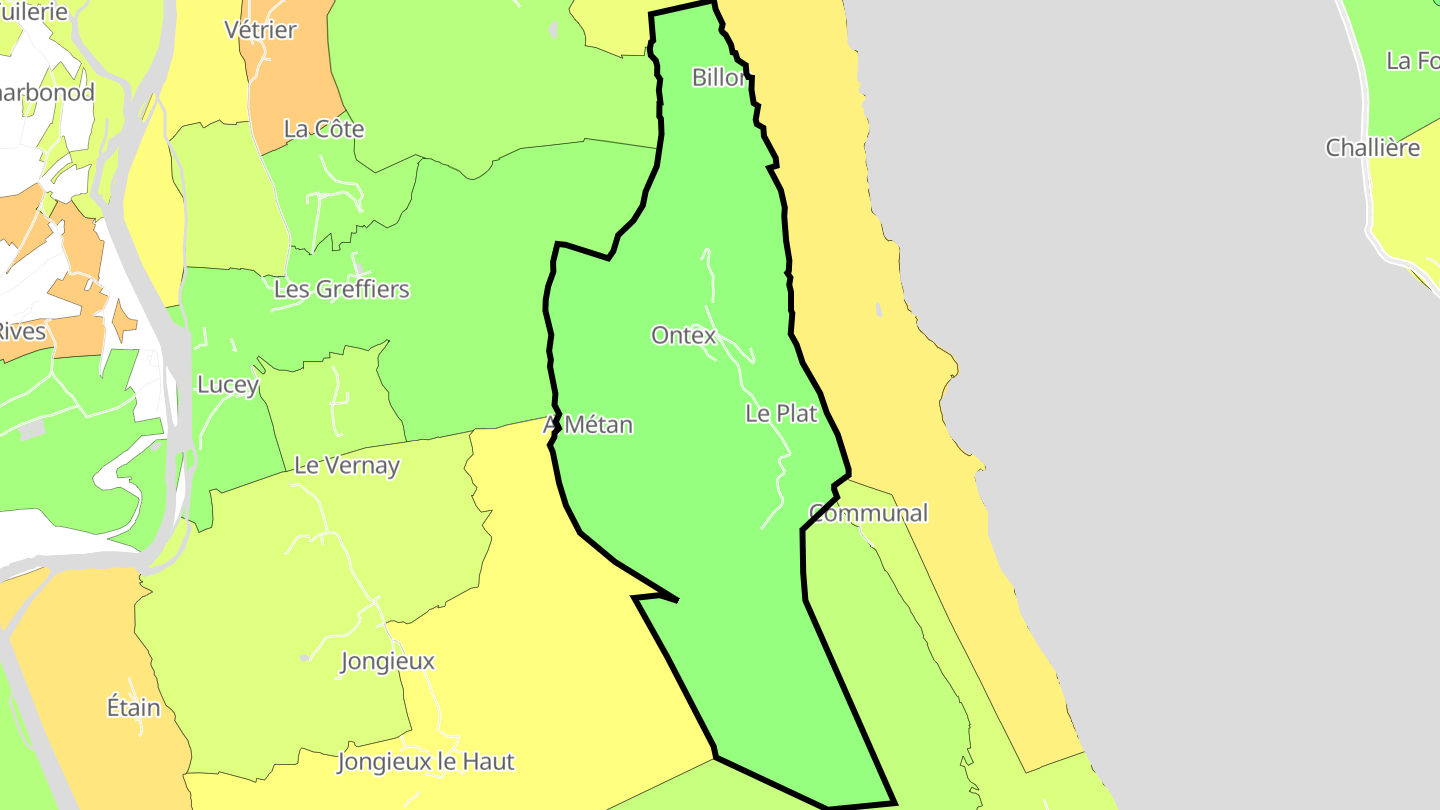 Carte des prix de l'immobilier Ontex