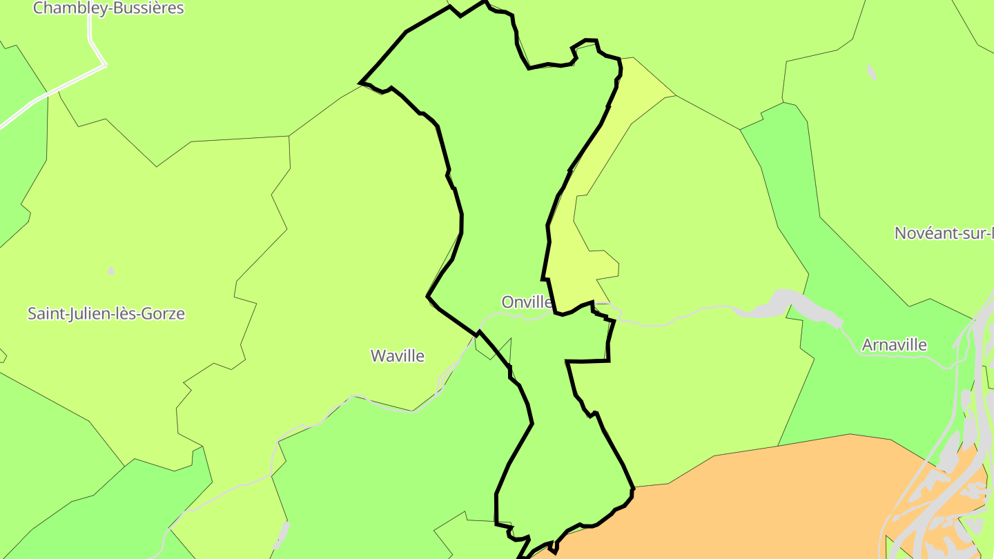 Carte des prix de l'immobilier Onville