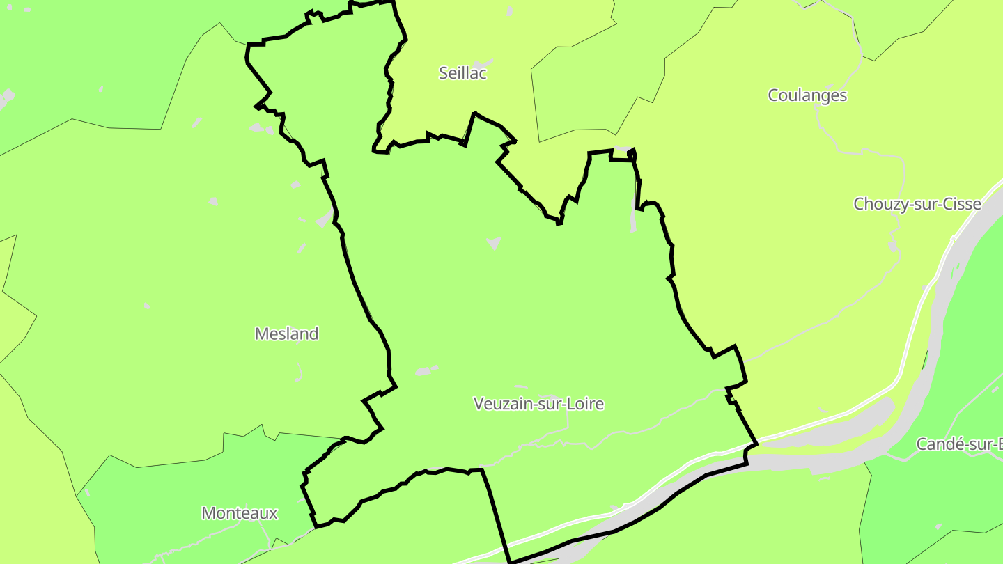 Carte des prix de l'immobilier Onzain