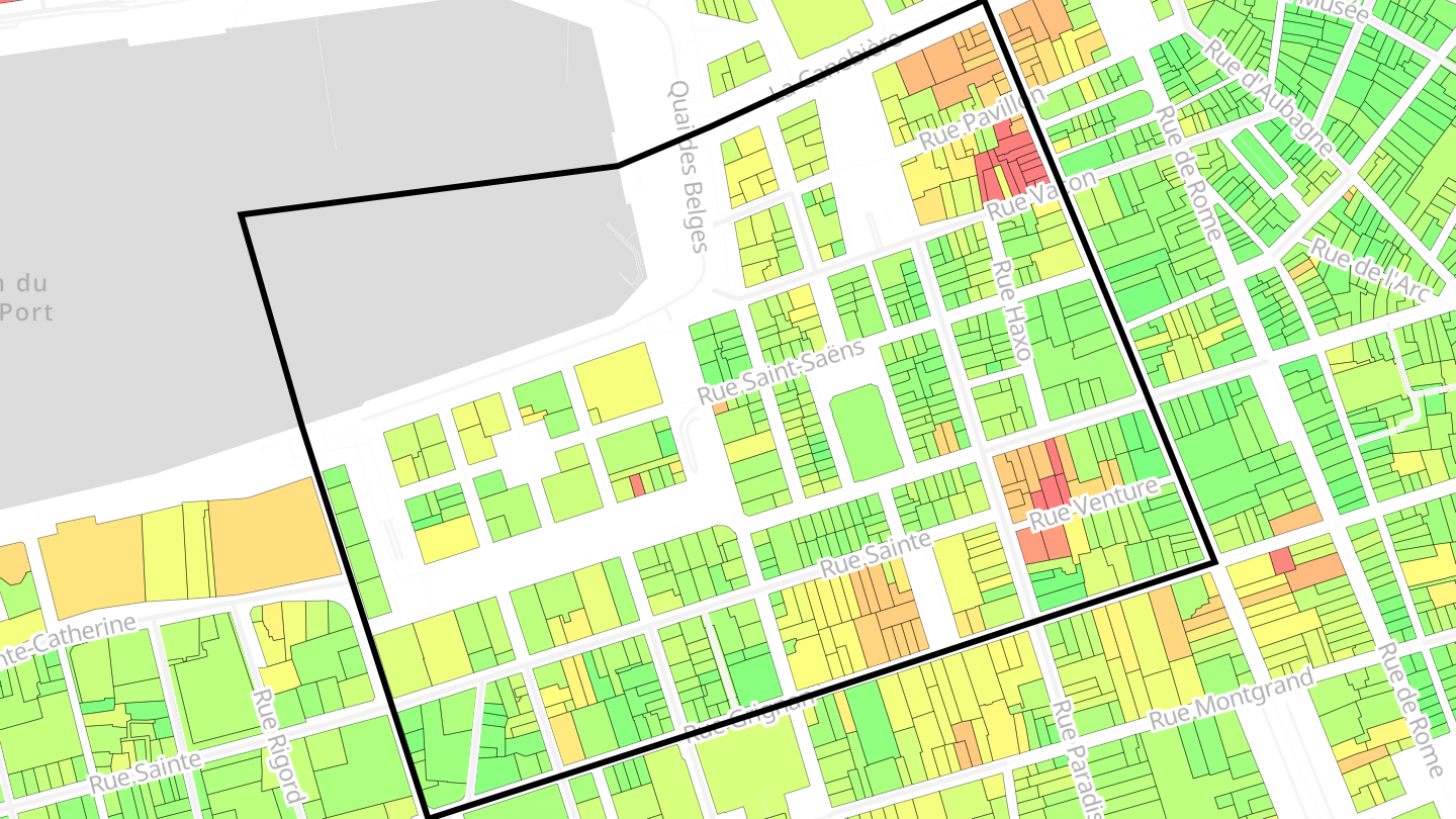 Carte des prix de l'immobilier Opéra