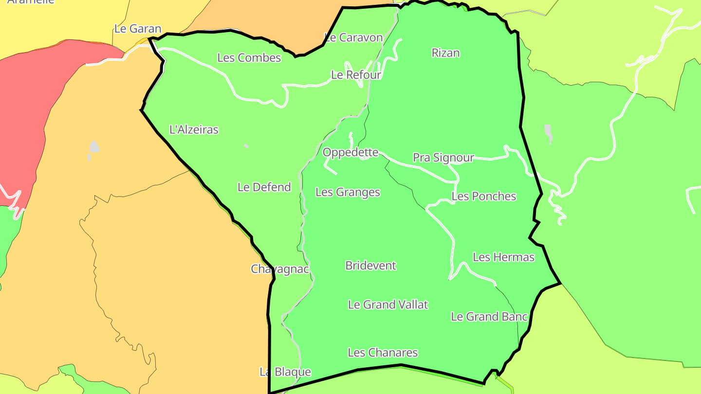 Carte des prix de l'immobilier Oppedette
