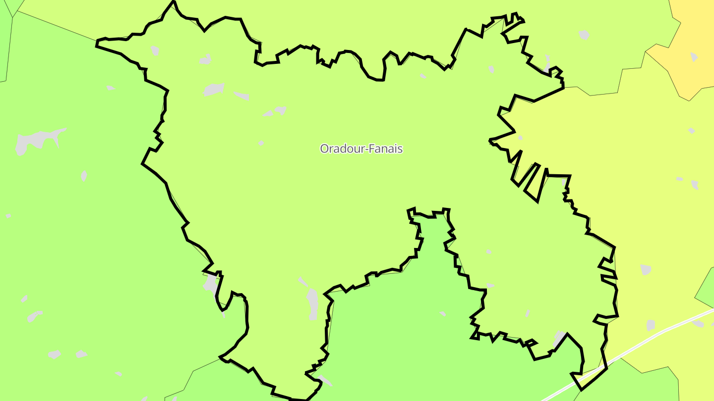 Carte des prix de l'immobilier Oradour-Fanais