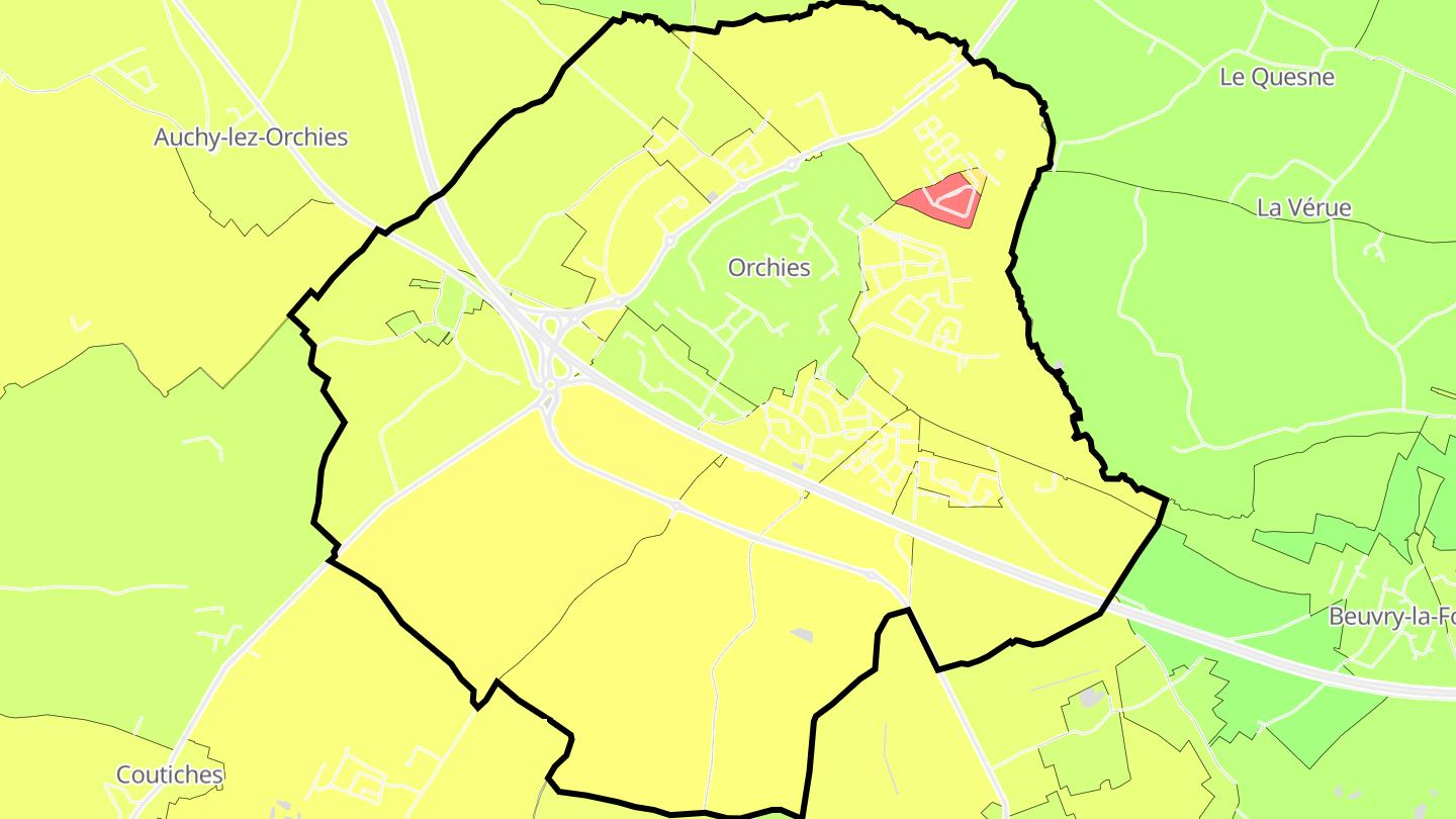 Carte des prix de l'immobilier Orchies