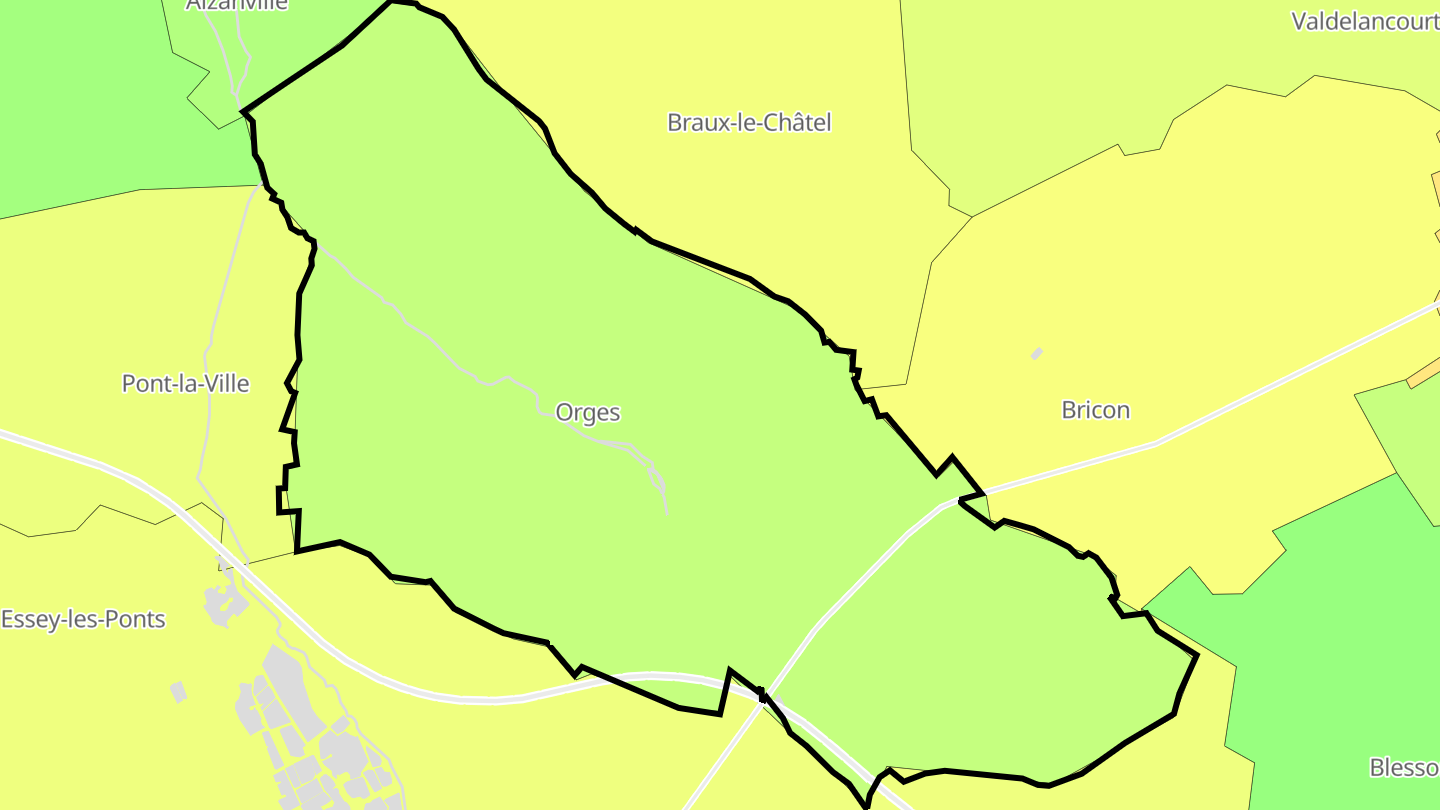 Carte des prix de l'immobilier Orges