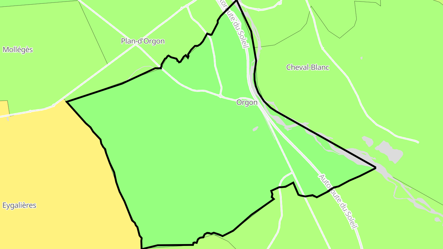Carte des prix de l'immobilier Orgon