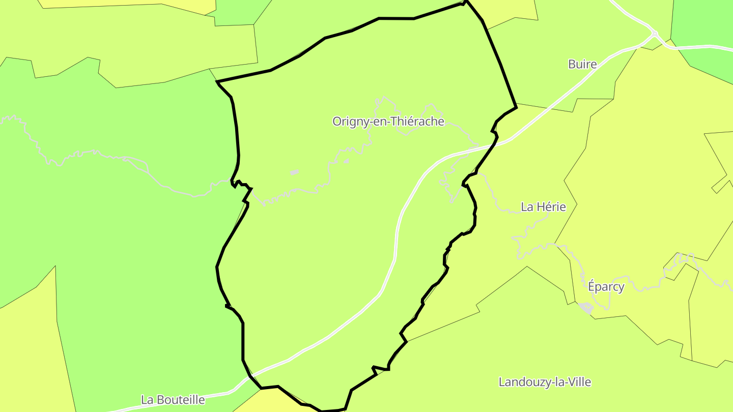 Carte des prix de l'immobilier Origny-en-Thiérache